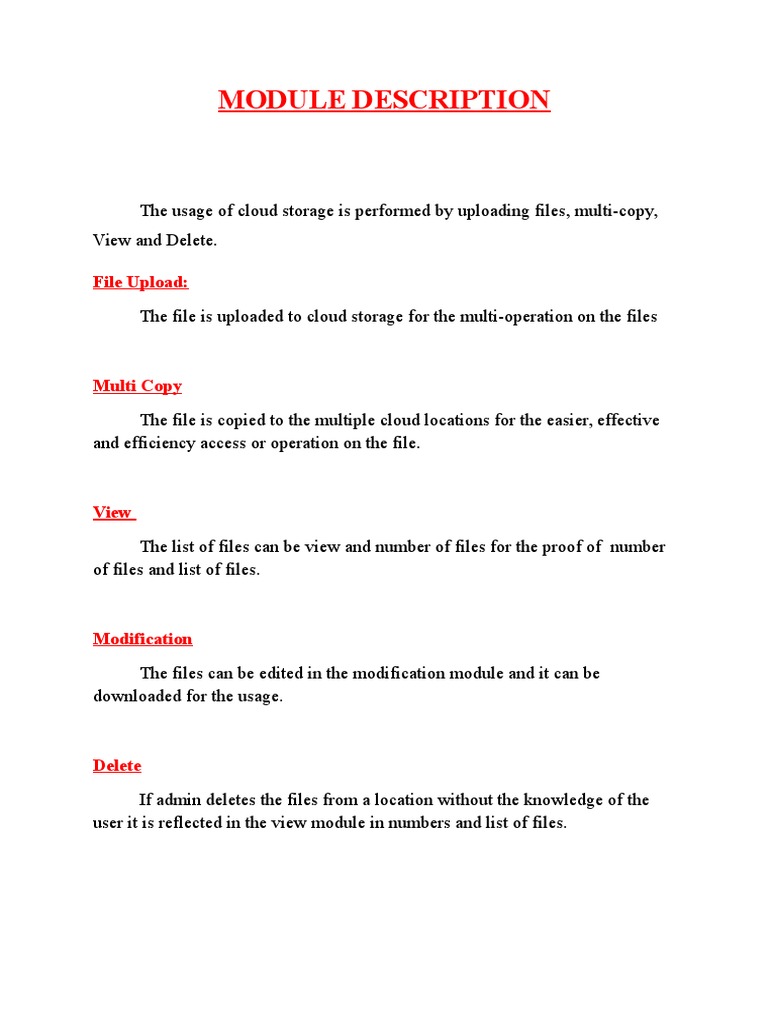 Module Description | PDF
