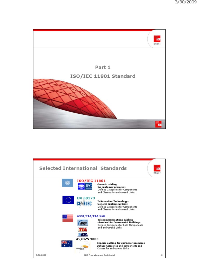 Part 1 ISO 11801, 190309 | Telecommunications Infrastructure | Electronics