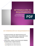 Determinación de Requerimientos