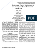 Effect of Rice Husk Ash as Cement Replacement in the Compressive Strength of Hydraulic Cement Mortar Cube