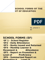 Required School Forms of The Department of Education: Ms. Johaira V. Ali