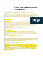 ANAF Declaratii Si Plati Obligatorii Pana La 20, Respectiv 25 Ianuarie 2017