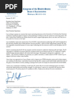 Rep. Jared Huffman's Letter to UC President Janet Napolitano