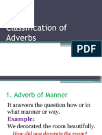 Classifications of Adverbs Ppt