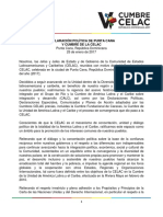 Declaración Política de Punta Cana v Cumbre CELAC 25.01.2017
