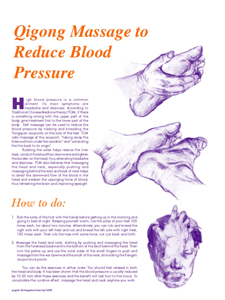 QiGong Massage To Reduce Blood Pressure | PDF | Massage | Traditional ...