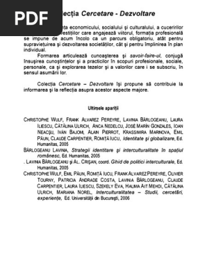 Christophe Wulf Antropologia Educatiei Eub 2007 Pdf