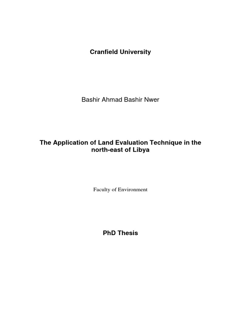 thesis on soil analysis