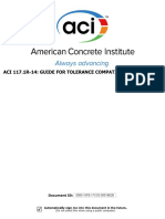 Aci 117.1r-14 - Guide For Tolerance Compatibility in Concrete Construction