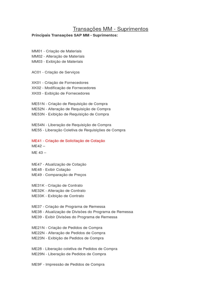 Transações MM | PDF | Contabilidade | Dados