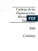 Catálogo de Las Organizaciones Misioneras de Guatemala 2006