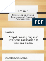 Aralin 2 Pangangalap NG Impormasyon