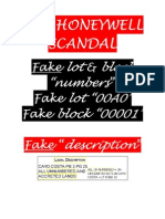 The Honeywell Scandal - Fake "Lot" & "Block" Numbers