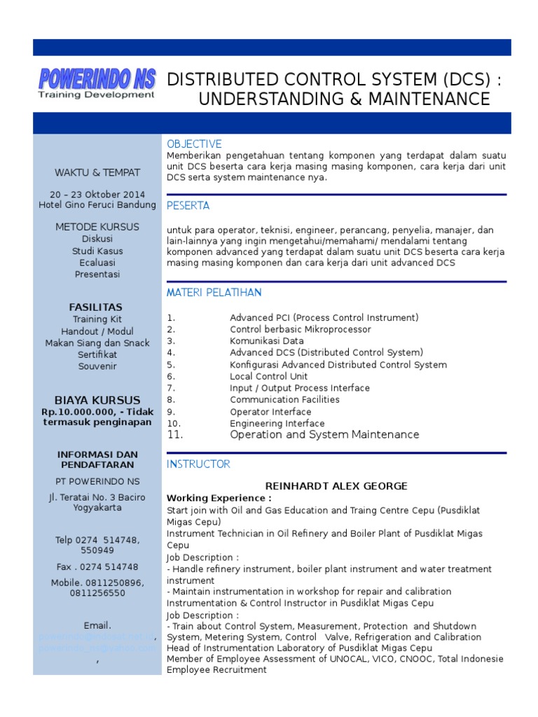 Distributed Control System (DCS) Understanding & Maintenance | PDF