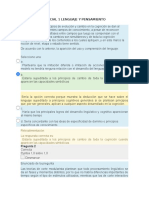 Examen Parcial Semana 4 Lenguaje y Pensamiento