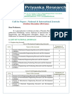 Call For Papers - National & International Journals OCT-DeC-2014