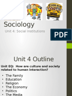 Sociology: Unit 4: Social Institutions