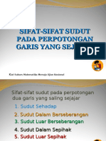 Sifat-Sifat Sudut Pada Perpotongan Garis Sejajar-Oke