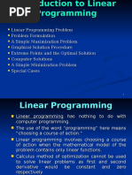 Introduction To Linear Programming