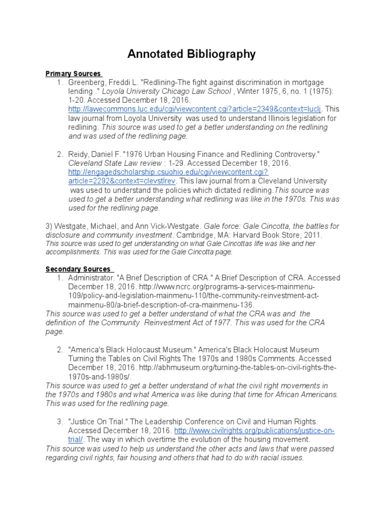 Annotated bibliography example picture