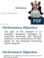 Capacitating Grievance Managers: Course Overview