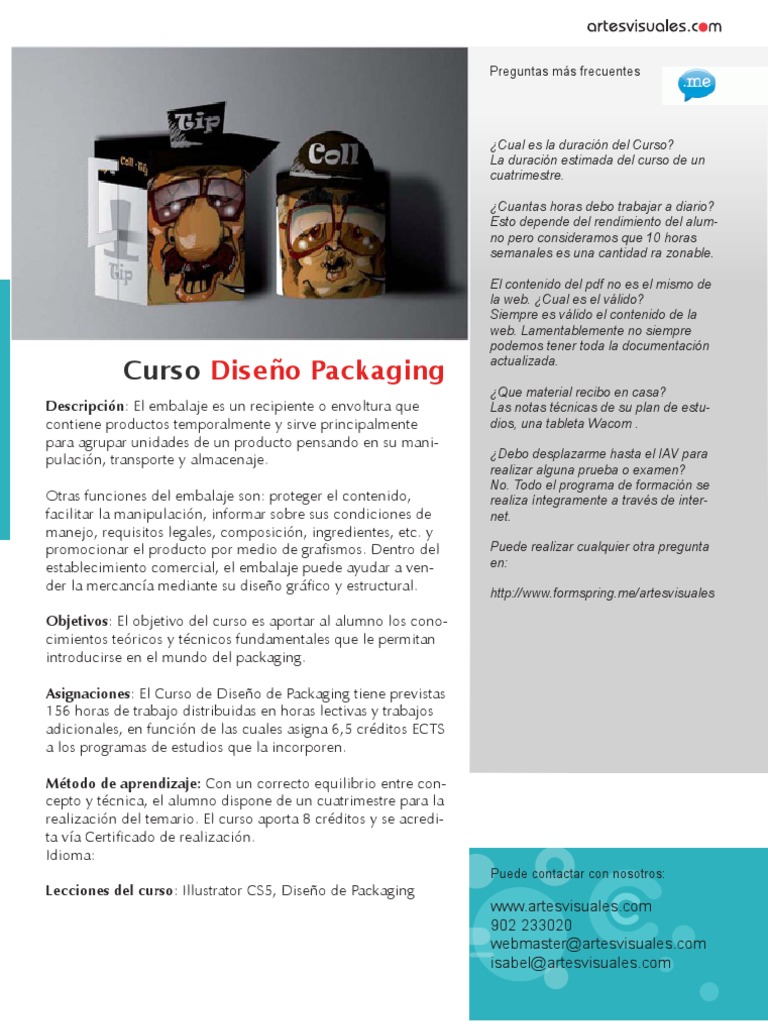 Curso de Diseño de Packaging Online | PDF | Ilustrador Adobe | Diseño