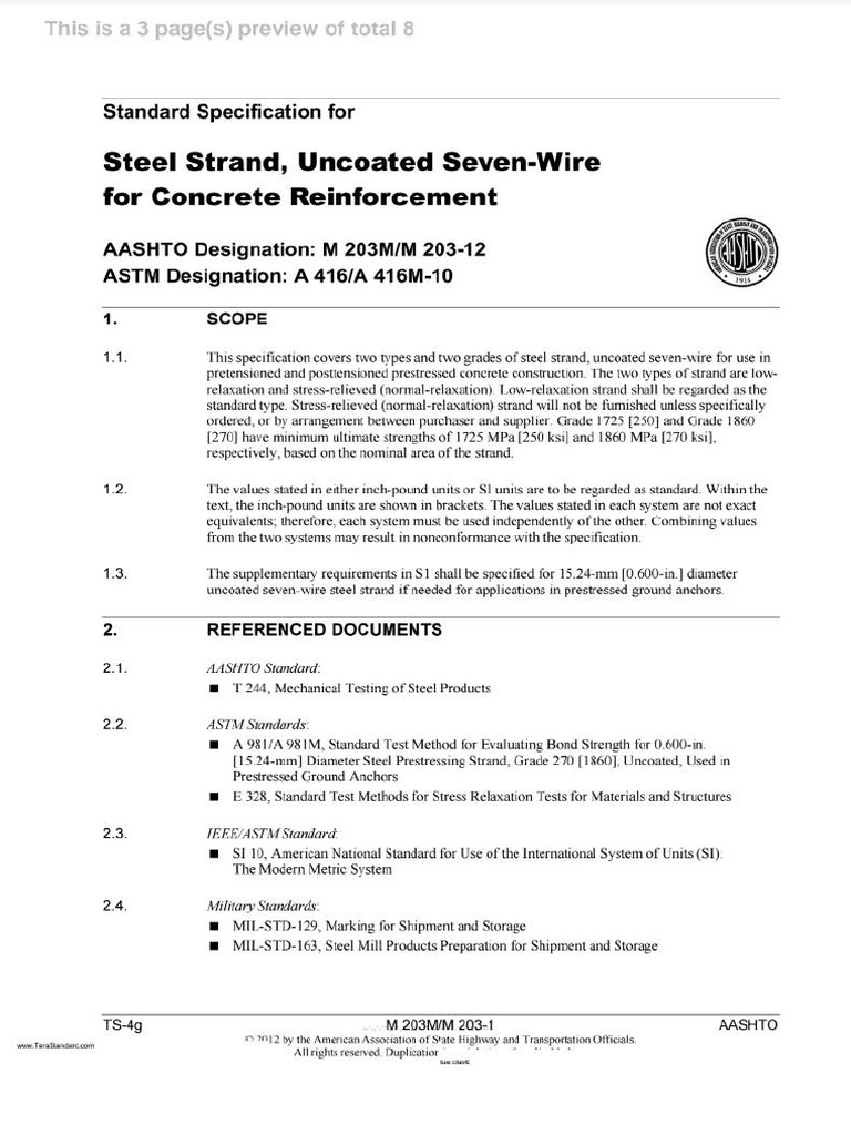 Aashto m203 Preview | PDF