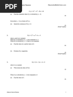 C2 Algebra - Remainder and Factor Theorem