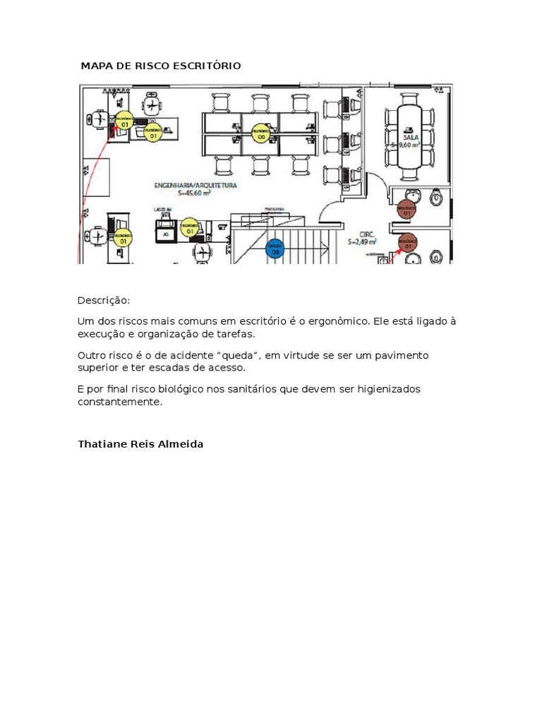 Mapa de Risco em Escritório Administrativo | PDF | Computadores