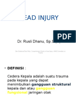 Head Injury: Dr. Rusli Dhanu, SP.S (K)