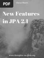 Cheat Sheet - New Features in JPA 2.1