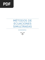 Mtodos de Ecuaciones Simultaneas