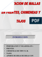 PRESENTACION DE MALLAS  EN FRENTES, CHIMENEAS Y  TAJOS
