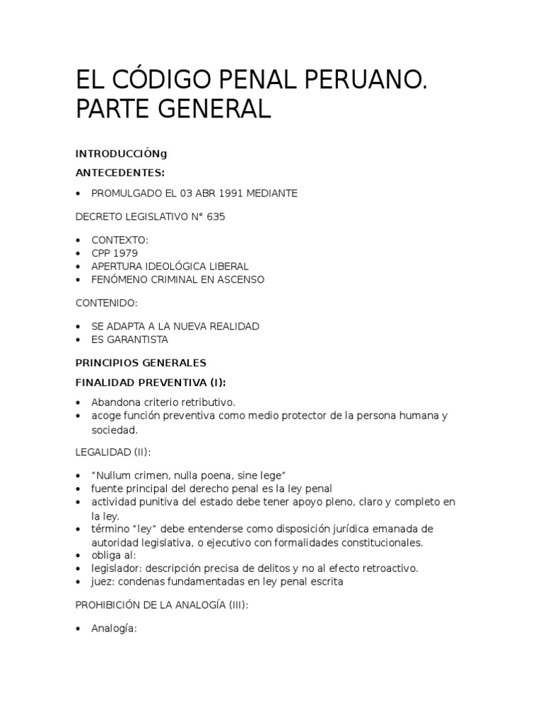 El Código Penal Peruano PDF Castigos Derecho penal