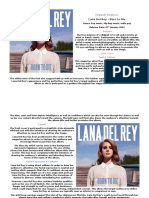 Digipak Analysis: Lana Del Rey - Born To Die