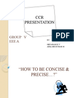 CCR Presentation: Group V Eee A