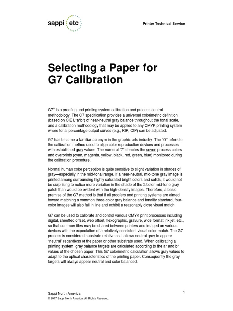 Selecting A Paper For G7 Calibration PDF | Download Free PDF | Vision ...