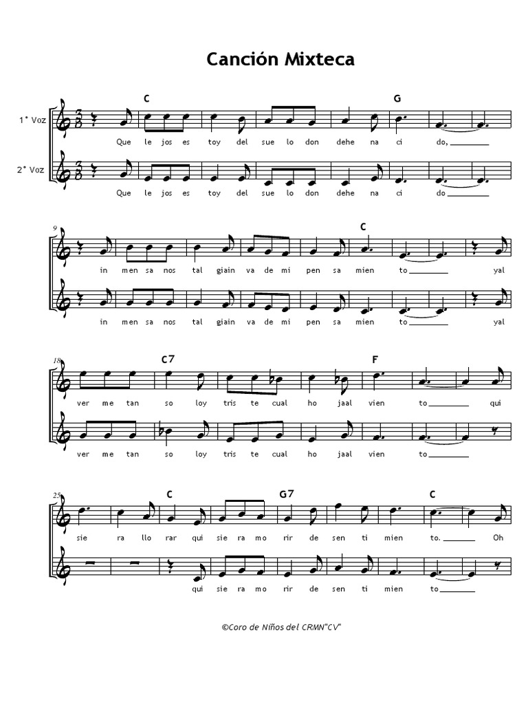 Canción Mixteca PDF