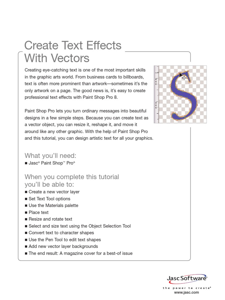 Create Text Effects With Vectors: What You'll Need | PDF | Typefaces ...