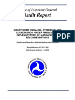Audit of The Pipeline and Hazardous Materials Safety Administration