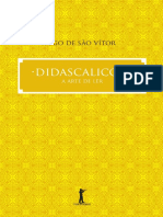 Didascalicon a Arte de Ler - Hugo de São Vitor - Vide Editorial - 2015