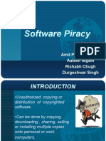 Software Piracy: BY Amit Prakash Singh Aalekh Nigam Rishabh Chugh Durgeshwar Singh