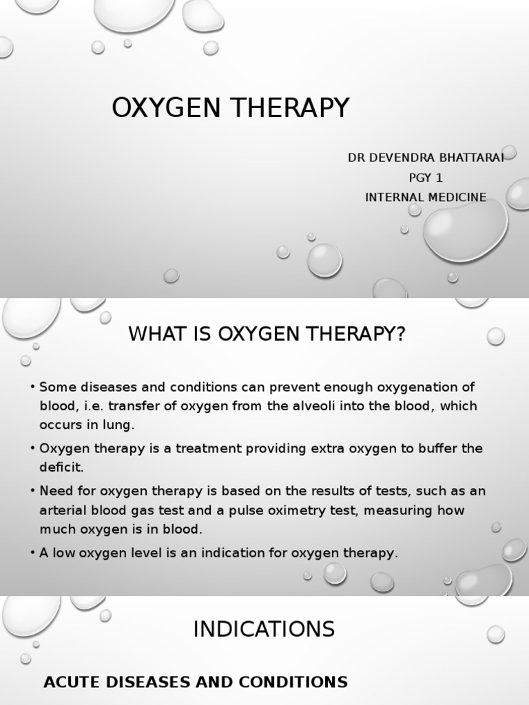 Oxygen Therapy PDF Respiration Clinical Medicine