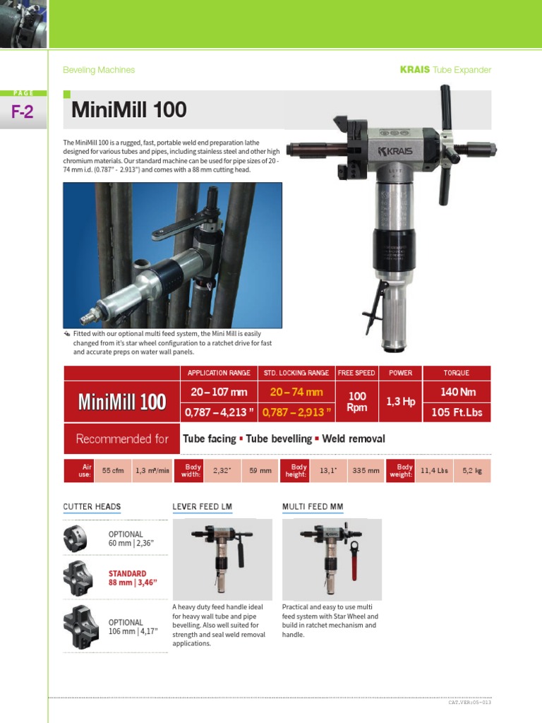 MiniMill 100: Portable Beveling Solution | PDF | Steel Mill | Pipe ...