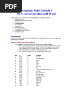 ts-5 Advanced Word Assignment