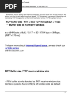 TCP Throughput Calculation Formula