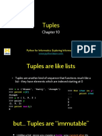Tuples: Python For Informatics: Exploring Information