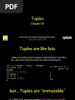 Tuples: Python For Informatics: Exploring Information