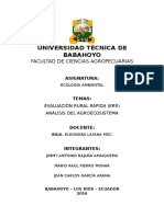 Evaluacion Rural Rapida y Analisis Del Agroecosistema Ecologia 3 Nivel Agropecuaria