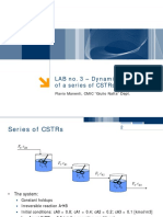 Lab No. 3 - Dynamic Simulation of A Series of CSTRS: Flavio Manenti, Cmic "Giulio Natta" Dept